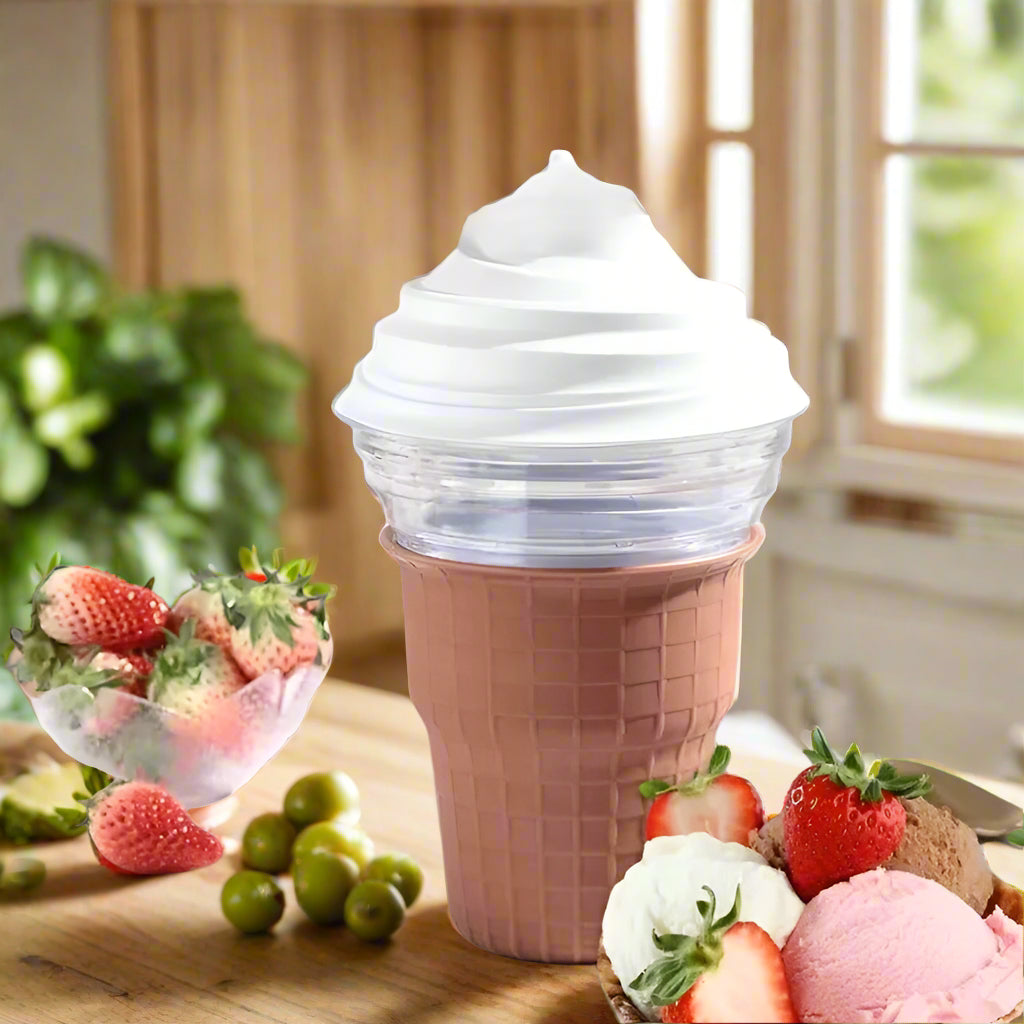 Home Use Mini Ice Cream Maker DIY Children Yogurt Machine Self-Made Snow Cream Stainless Steel Electric Home Appliance
